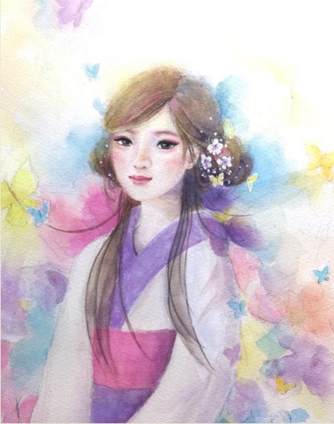 藝文研習成果展－鐘心彤師生水彩插畫展 的推廣活動宣傳圖片