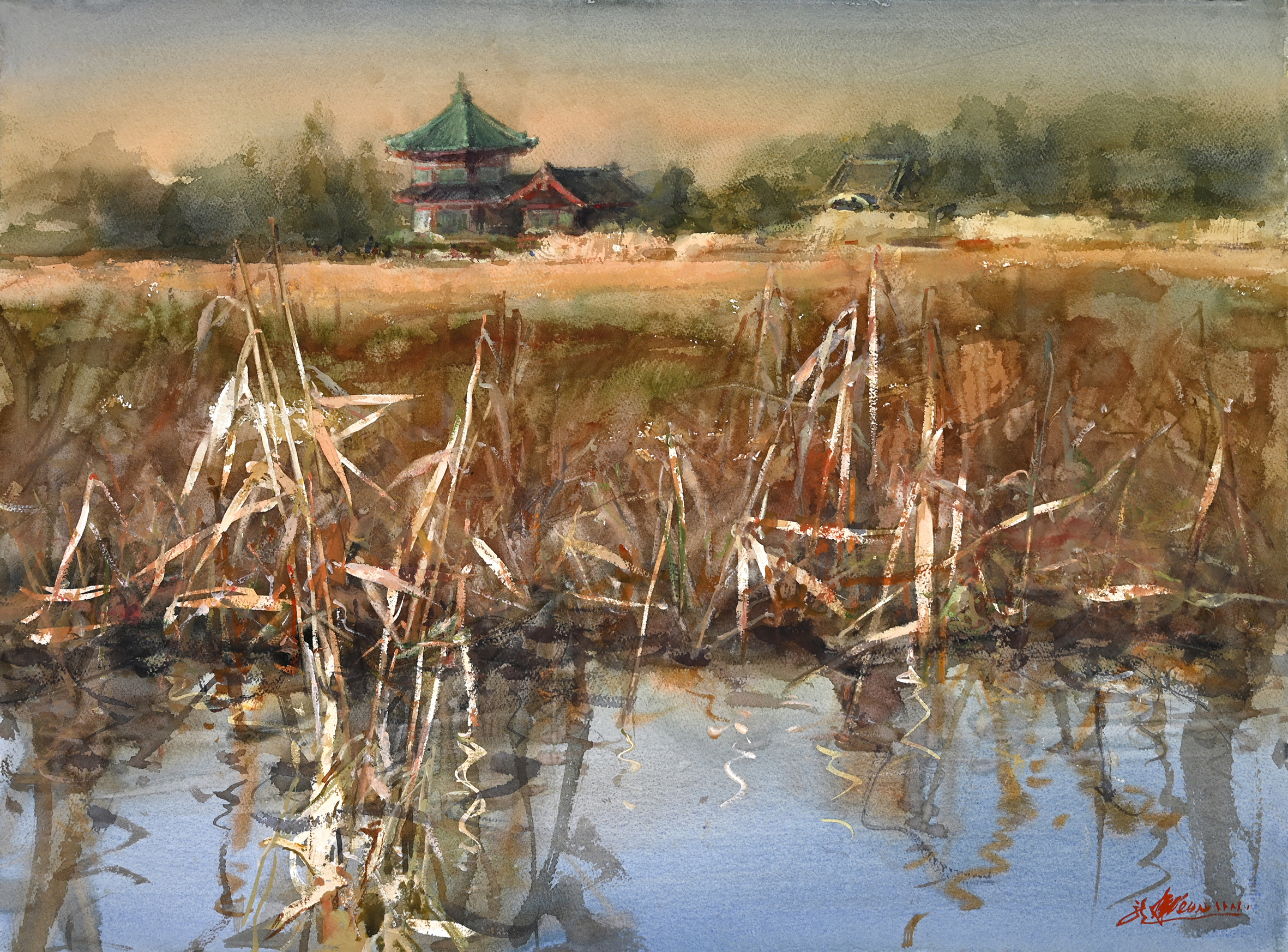 夏彩秋華－台灣國際水彩畫協會會員暨國際交流展 的推廣活動宣傳圖片